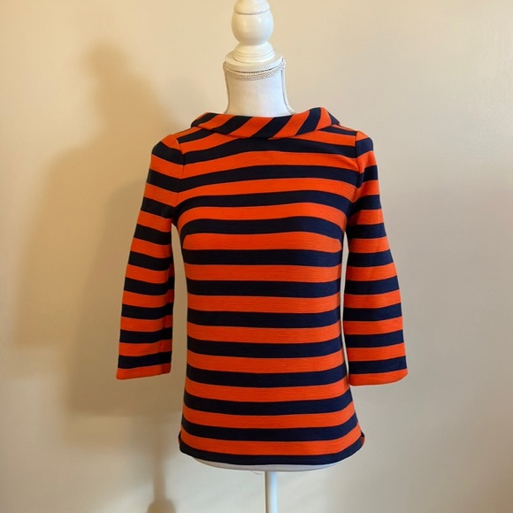 Boden Sweaters - Boden Orange and Navy Stripe jumper US Size 2-XS
